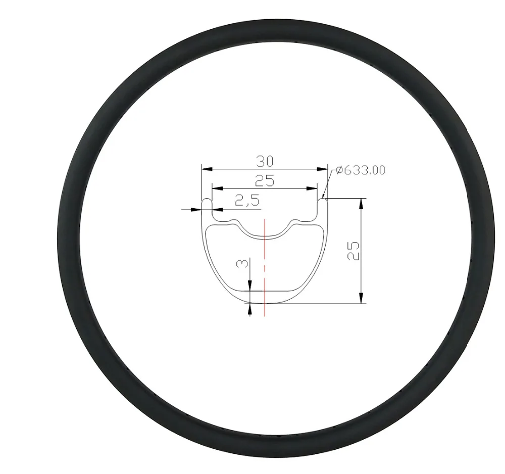 

29er MTB XC race 30mm hookless carbon rim 25mm deep clincher tubeless UD 3K 12K matte glossy 24 28 32 Holes mountain bike wheel