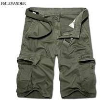 До колена Мужские шорты Карго новые мужские s мужские шорты в повседневном стиле свободные рабочие шорты мужские военные короткие штаны