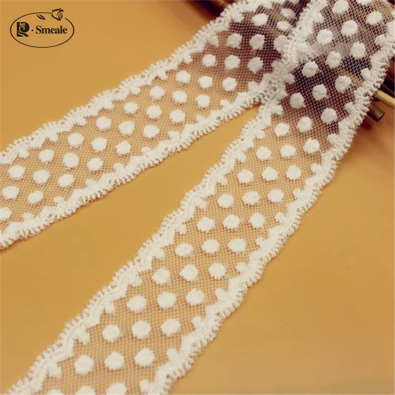 

14yards / Pack Free Shipping Width 4cm White Cotton Bilateral Embroidered Lace Trim DIY Handmade Accessories Lace RS2016