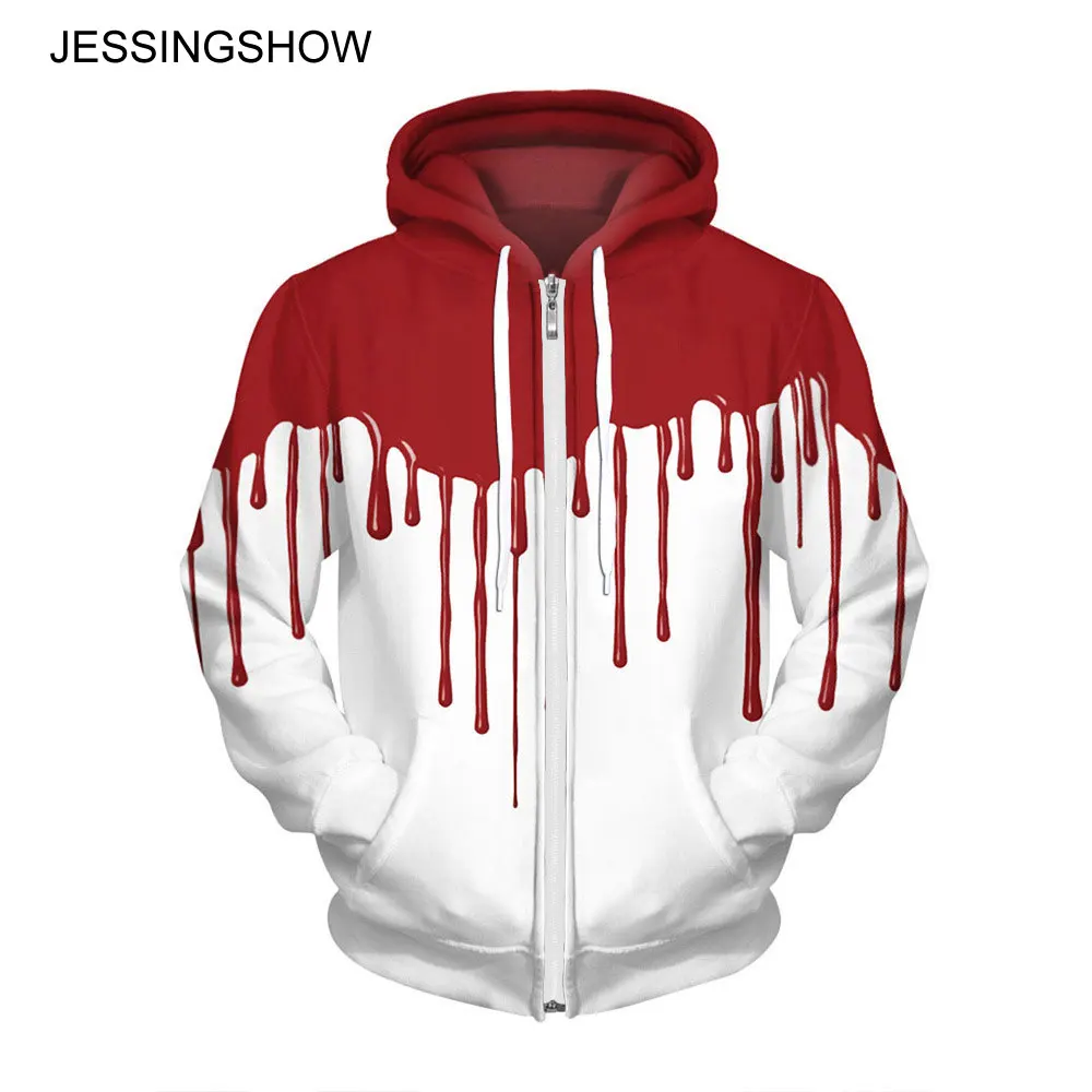 Толстовка JESSINGSHOW Мужская и женская с капюшоном длинными рукавами 3D принтом|sweatshirt