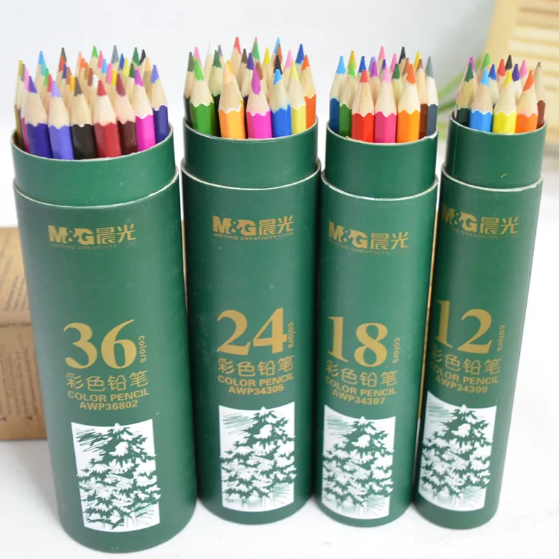 

M&G Wooden Colored Pencil Wood Rainbow Color Pencil for Kid School Graffiti Drawing Painting Free shipping AWP36808