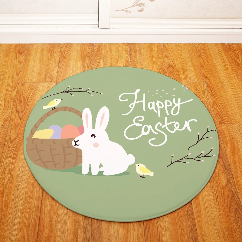 High Quality Rabbit Carpets Round Rugs Living Room Doormat Cartoon Carpets Door Floor Mat for Bedroom Fornasetti Carpet