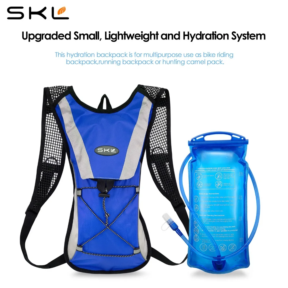 Professional Hydration Pack Rucksack Backpack with 2L(70 oz) Water Bladder Tube System Perfect For Race Hydration Vest Cycling