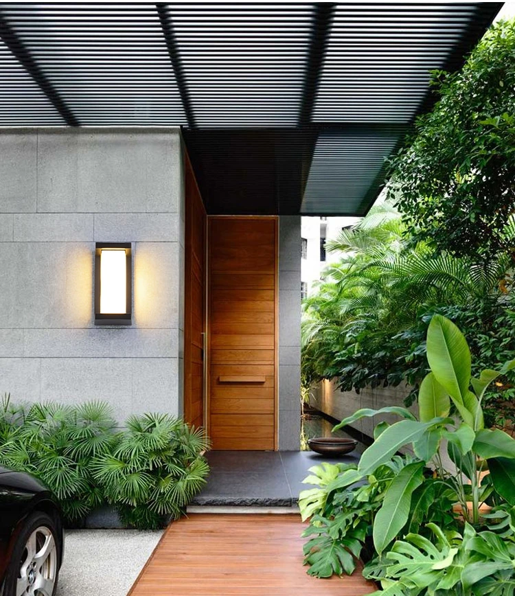 Conduziu a Luz de Parede à Prova Luzes do Alpendre Conduziu a Lâmpada Jardim ao ar Pçs ao ar Livre Dwaterproof Água Moderno Parede Radar Sensor Movimento Pátio Luz 2 Ip66 19 Luminárias de parede externas