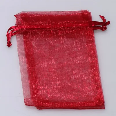 Aclovex 50 шт. 7x9 9x12 см сумка с длинным ремешком из органзы цветная органза сумка для ювелирных изделий Подарочная упаковка вечерние и свадебные подарки сумка - Цвет: as photo