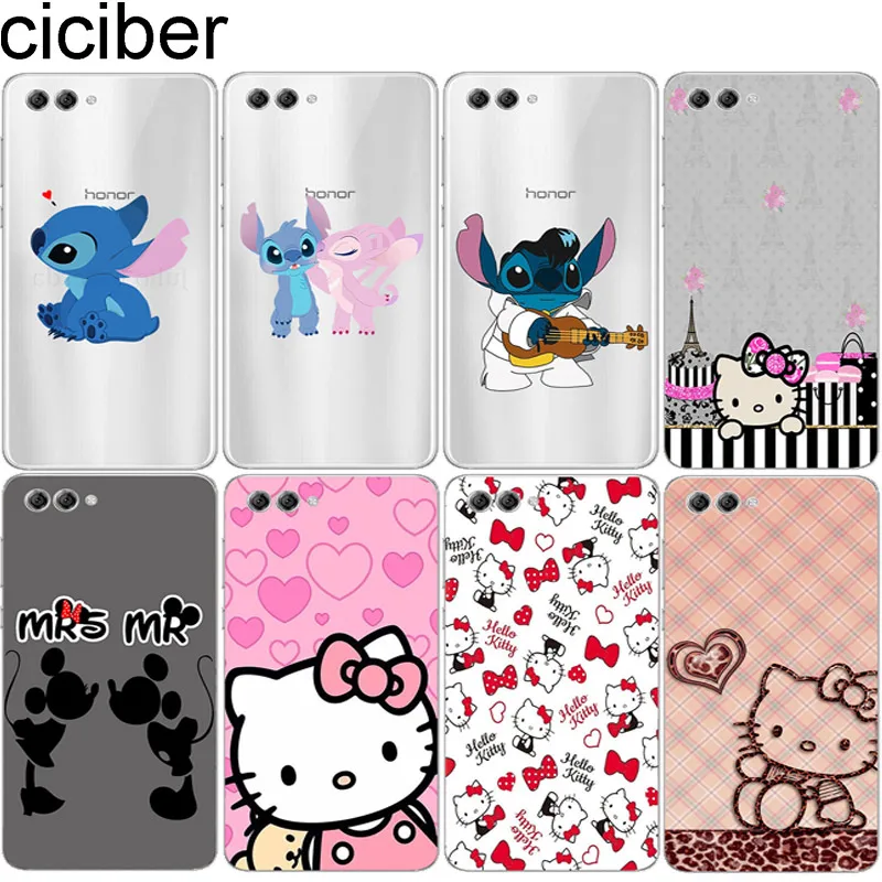 

ciciber for Honor 8X 7A 10 9 8C V10 Lite C Play Soft Phone Cases for Huawei Y9 Y7 Y6 Y5 Y3 Prime Pro 2017 2018 2019 Stitch Coque