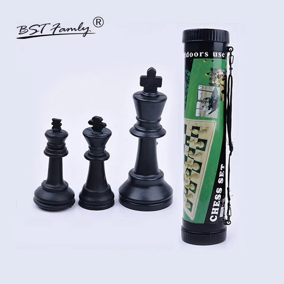

BSTFAMLY Plastic Chess Set Chessman Cartridge Type International Chess Game Folding Checkerboard Chess Pieces I35