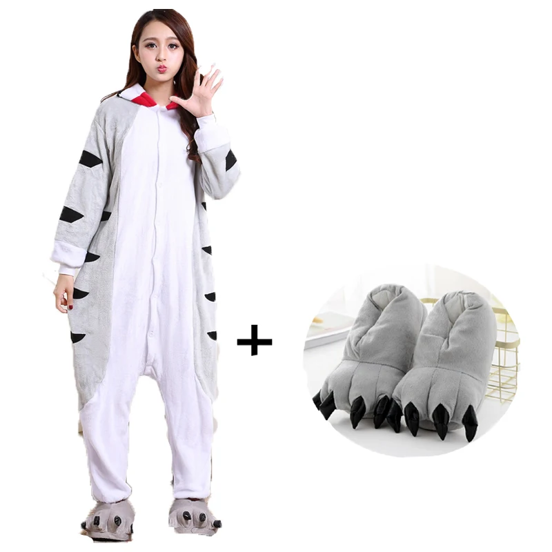 Комбинезон для взрослых с изображением сыра кота фланелевая цельная зимняя