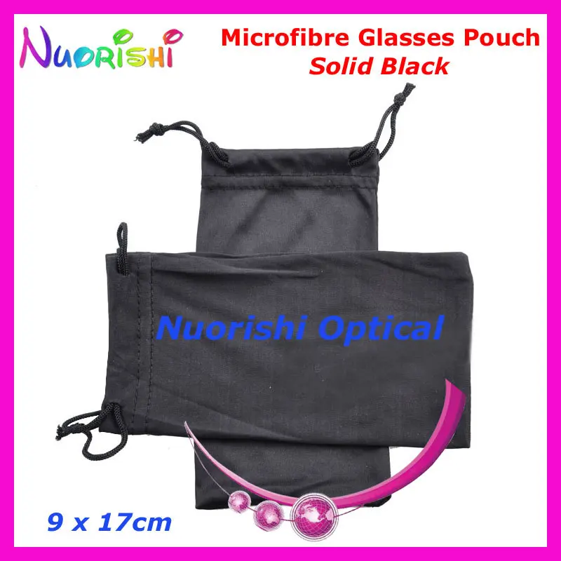 

50pcs Wholesale Black or Grey Double Drawstring Microfibre Sunglass Glasses Eyeglass Soft Case Bag Pouch Free Shipping CP030