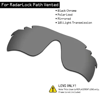 

SmartVLT Polarized Sunglasses Replacement Lenses for Oakley RadarLock Path Vented - Black Chrome