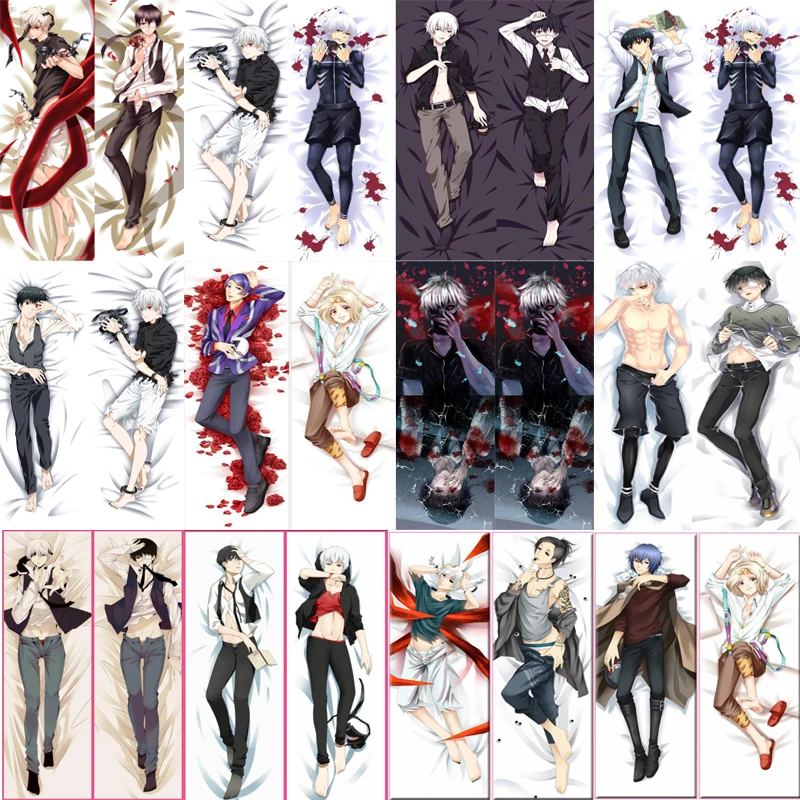 

October update Japanese Anime Tokyo Ghoul Ken Kaneki Uta JUZO SUZUYA hugging Body pillowcase otaku Dakimakura pillow cover case