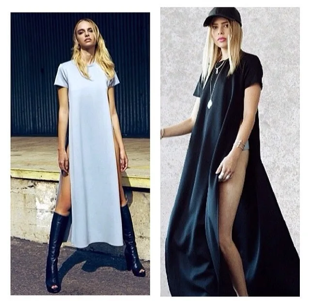 maxi shirt with slits on both sides