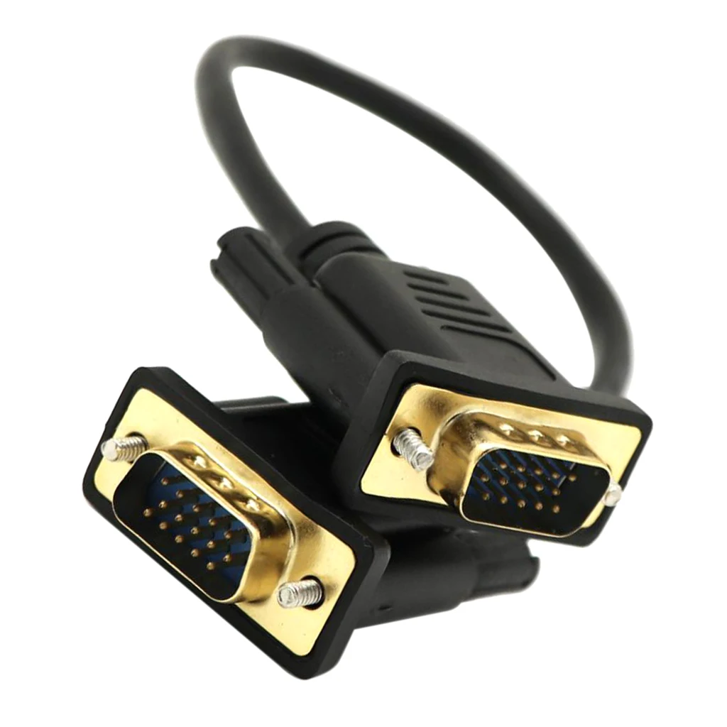 VGA HD15 Male To Male Cable Monitor M/F Extension Adapter Cord 0.3 m High performance VGA Extension Cable Connects