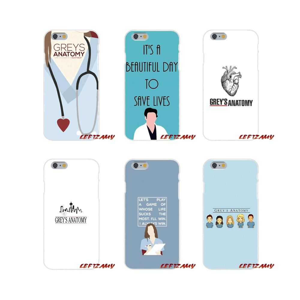 

For iPhone X XR XS MAX 4 4S 5 5S 5C SE 6 6S 7 8 Plus ipod touch 5 6 Cute Greys Anatomy Accessories Phone Shell Covers