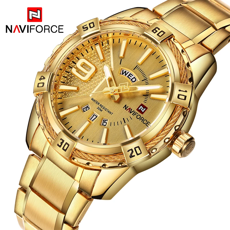 Watches Men NAVIFORCE Top Brand Men Luxury Watch Men's Sport Watches 30M Waterproof Stainless Steel Analog Quartz Wrist watches Watches Men NAVIFORCE Top Brand Men Luxury Watch Men's Sport Watches 30M Waterproof Stainless Steel Analog Quartz Wrist watches