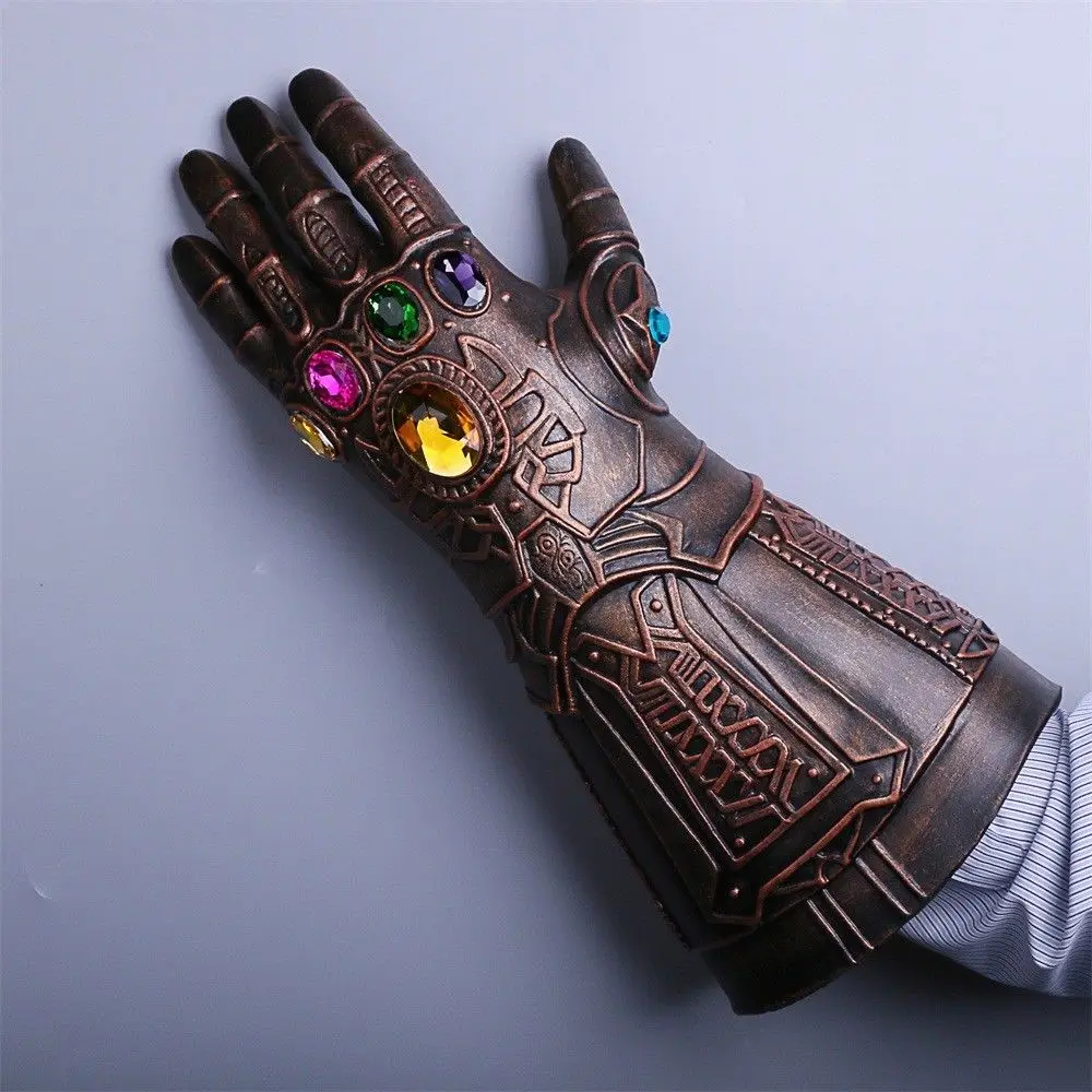 Cosplay Infinity Gauntlet Avengers Infinity War Thanos Gloves Gold Cosplay Studs Halloween Prop New (2)
