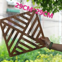 Модный деревянный подвесной экран, перегородка для спальни, настенный пост для входа в гостиную, украшение для дома, Размер 29 см* 29 см* 8 шт