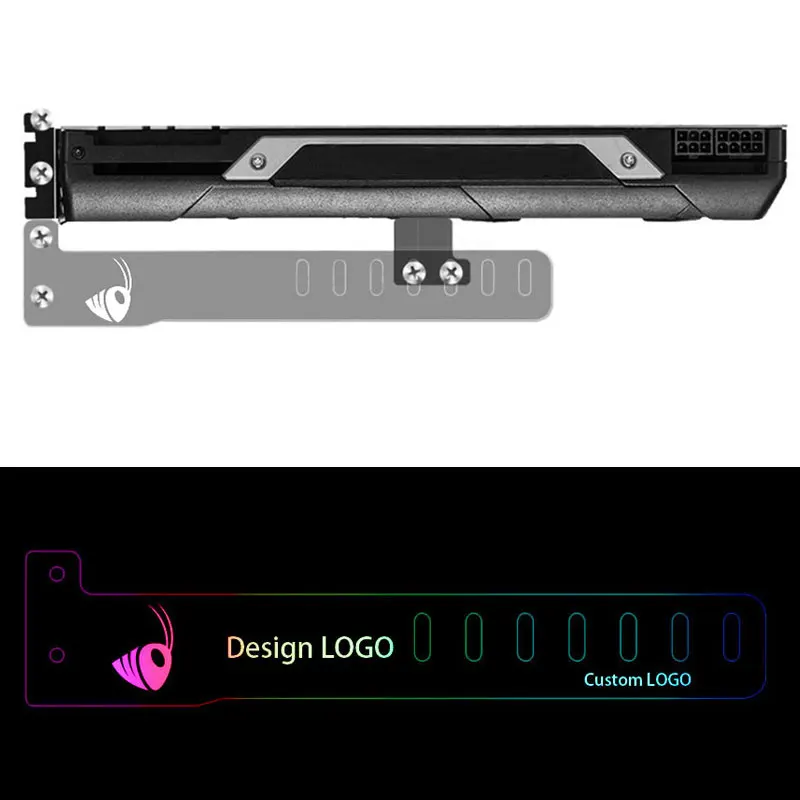 

Smart RGB Changeable LED Computer Main Box Graphics Card Support Frame Graphics Companion Luminous For GTX ROG AMD (18cm) Holder