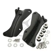 Black 4 Point Docking Hardware Kit For Harley Touring Glide Road King FLH FLT 2014 2017