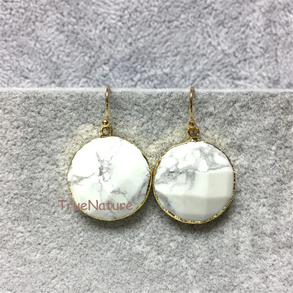 Gold Plating Faceted Round Shape Earring  ER5355_2