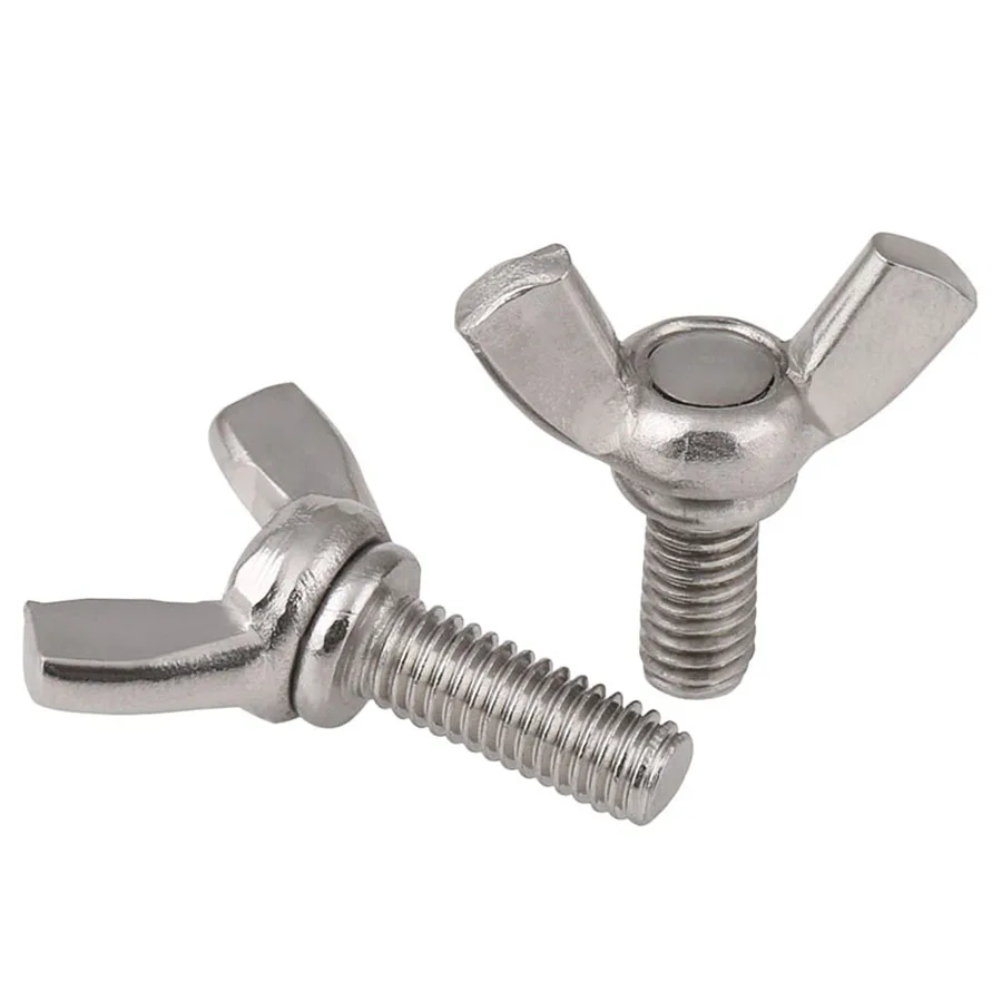 2Pcs M4 M5 M6 M8 316 Stainless Steel Butterfly Bolt Wing Bolt Thumb