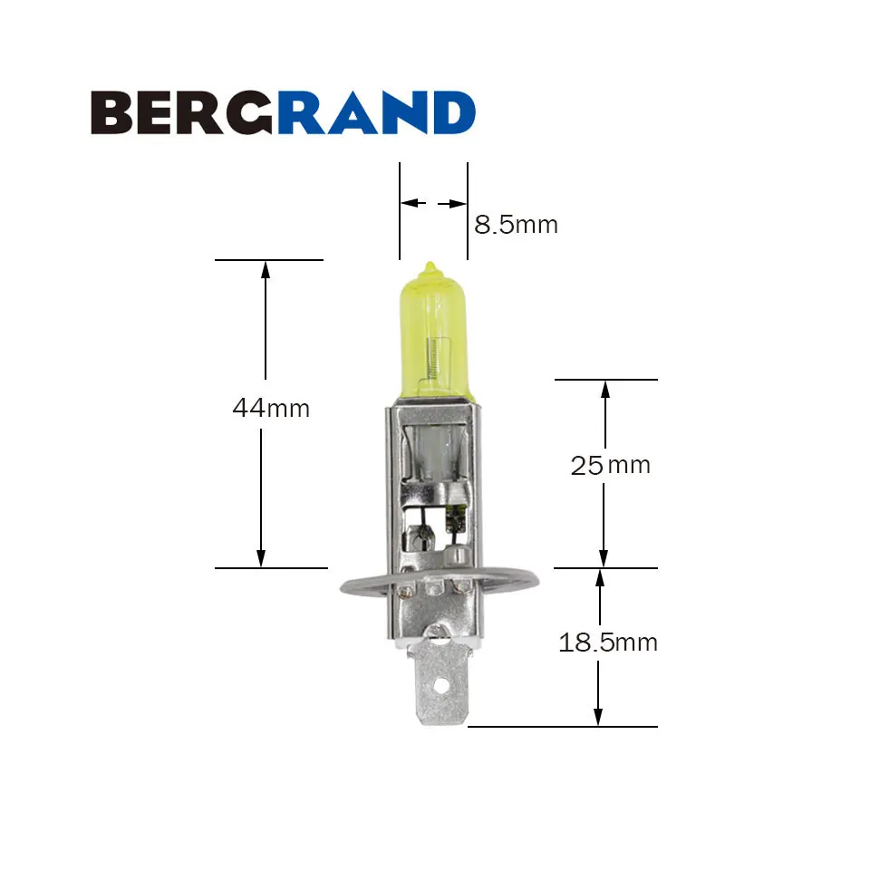 2 шт. H1 галогенная лампа желтого 12В 55 Вт 2700 к кварцевые Стекло фара туман светильник 30% Ярче Авто Лампа любую погоду