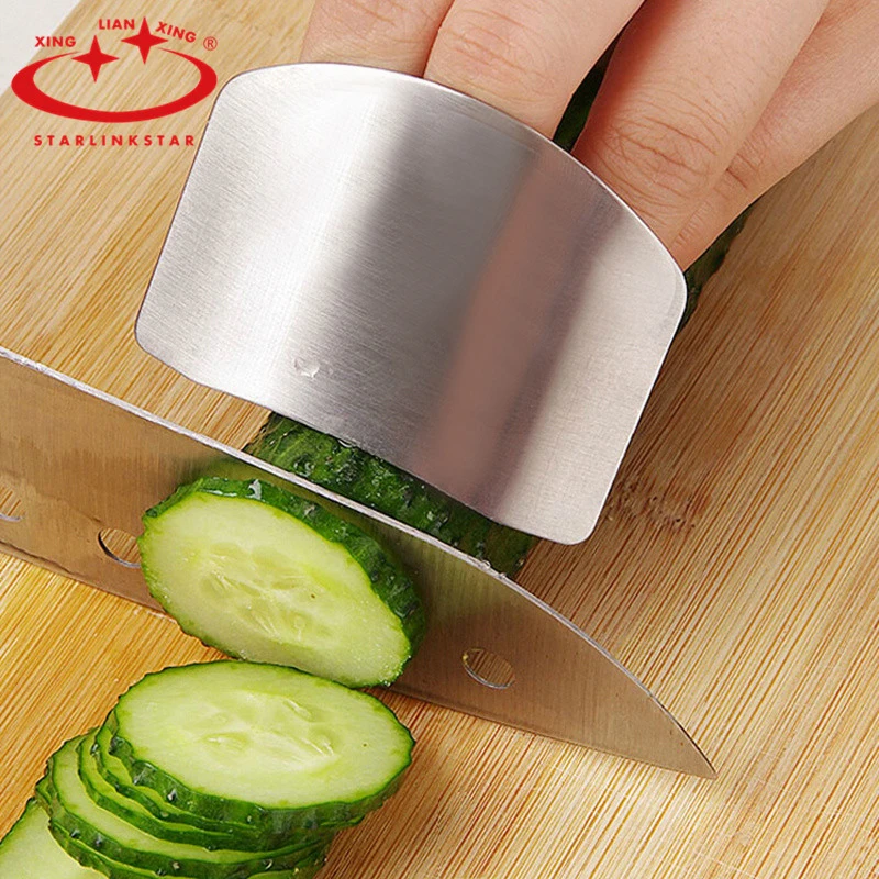 

Free shipping Kitchen Cooking Tools Stainless Steel Finger Hand Protector Guard Personalized Design Chop Safe Slice Knife
