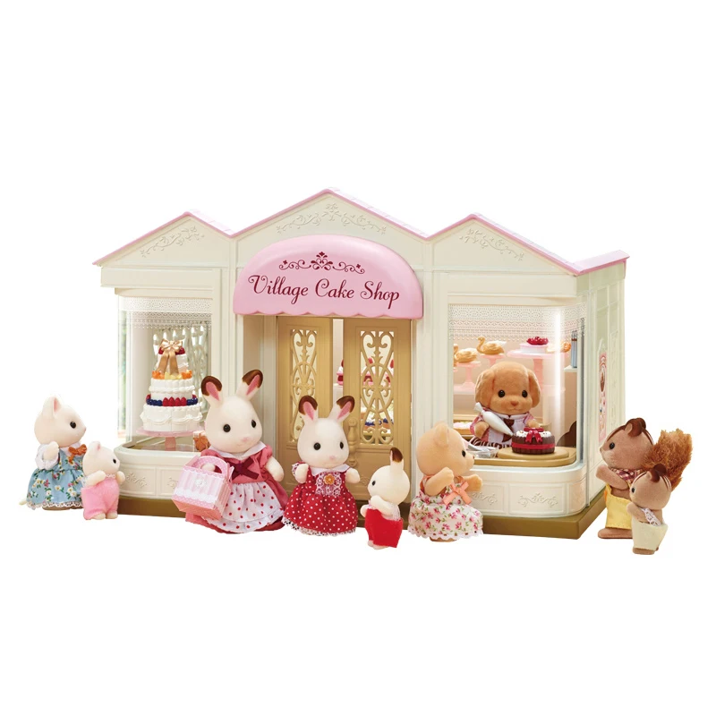 Sylvanian Families, Модный магазин тортов, 5263, кукла-животное, кукла для детей, девочка, имитация, игровой домик, игрушка