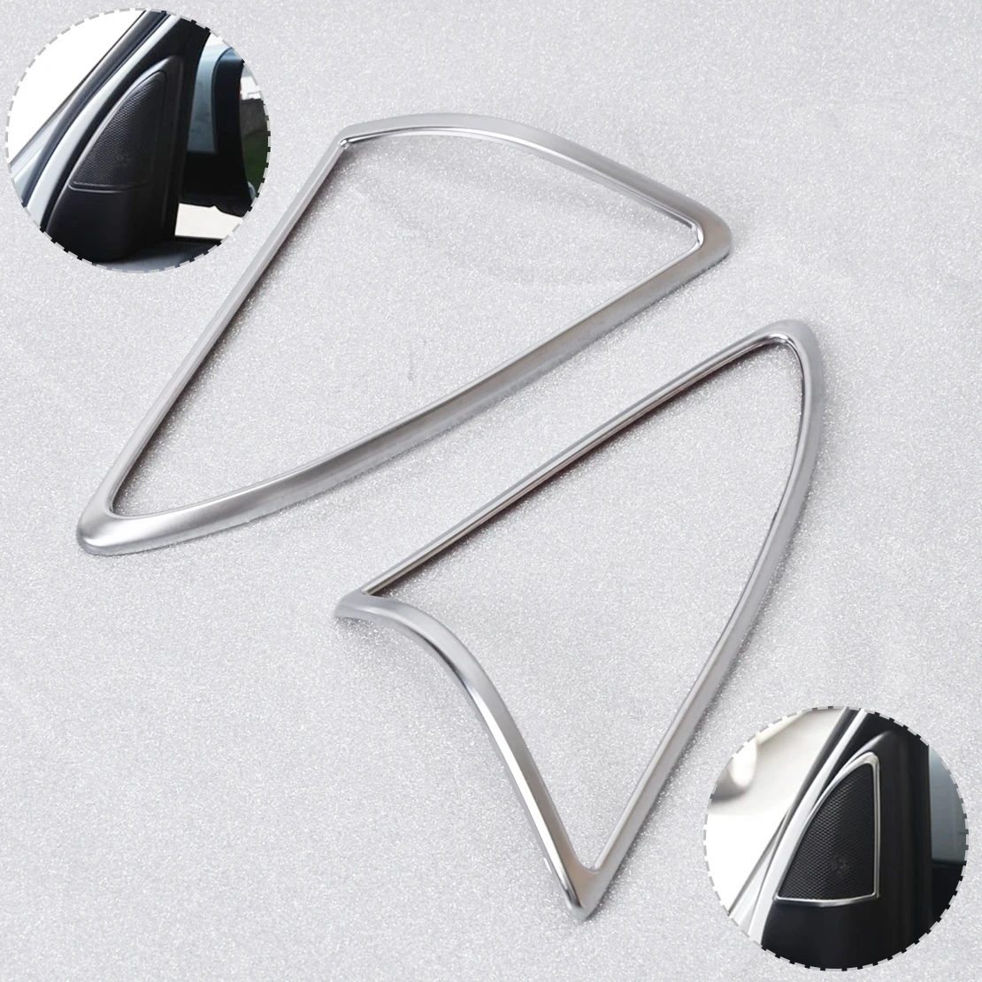

beler Chrome Front Door Sound Speaker Cover Trim for Land Rover LR3 LR4 Discovery 3 4 2005 2006 2007 2008 2009 2010 2011-2015