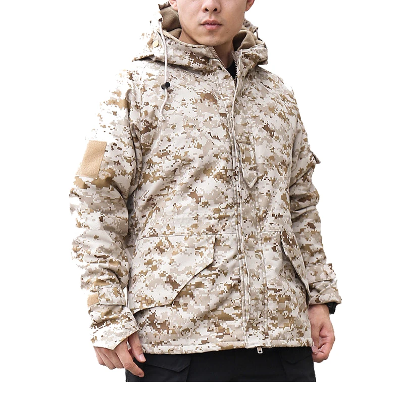 Мужская зимняя Военная тактическая куртка, камуфляжное теплое плотное пальто, куртка-бомбер с капюшоном, армейская куртка, водонепроницаемая ветровка
