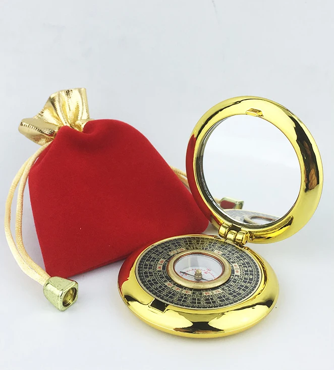 

2P-Geomantic master tool-Southeast Asia HOME OFFICE efficacious Eight Diagrams FENG SHUI pocket small compass LUO PAN--free ship