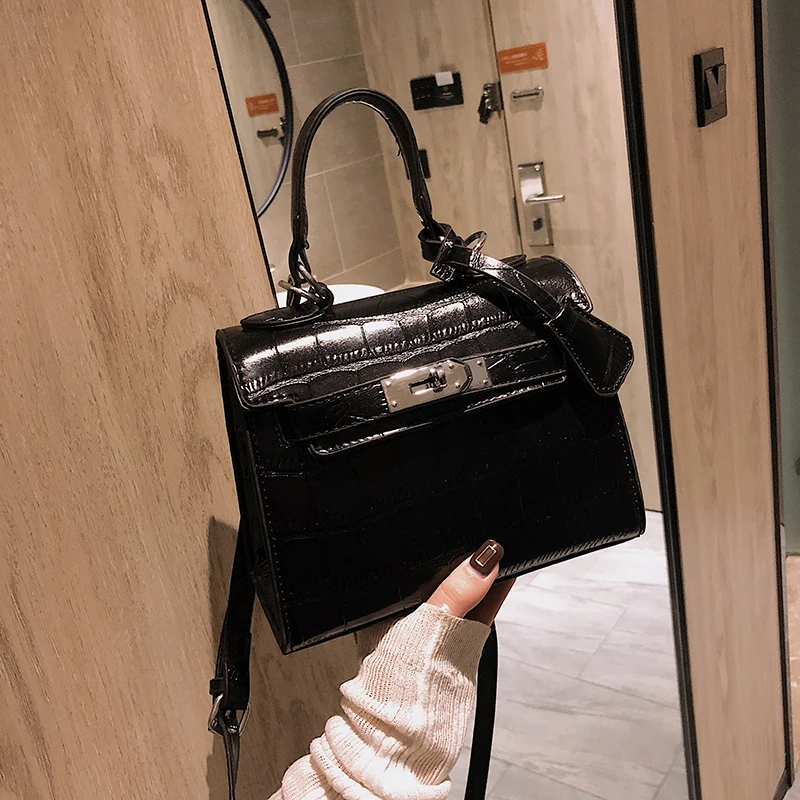 

Fashion Pu Leather Day Clutch One Shoulder Cross-body Bag Small Crocodile Pattern Pu Leather Clutch Chain Women's Messenger Bags