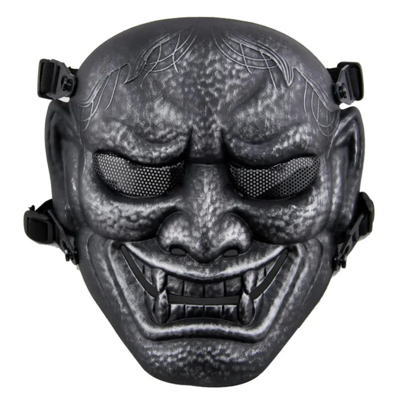 

Japanese Ghost King Samurai Tactical Full Face Mask Mesh Military Army Holloween Wargame Airsoft Paintball Masks