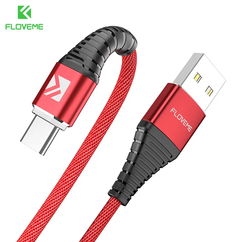 Кабель зарядный FLOVEME со светодиодной подсветкой USB Type C и поддержкой быстрой