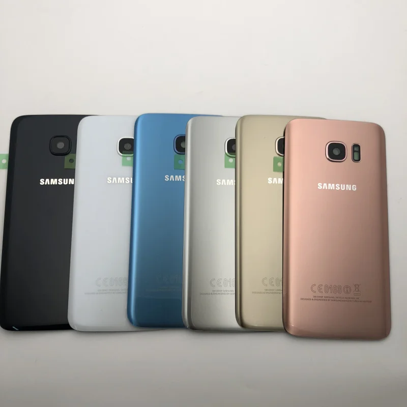 Задняя крышка для аккумулятора S7 стеклянный корпус двери сенсорный ЖК экран