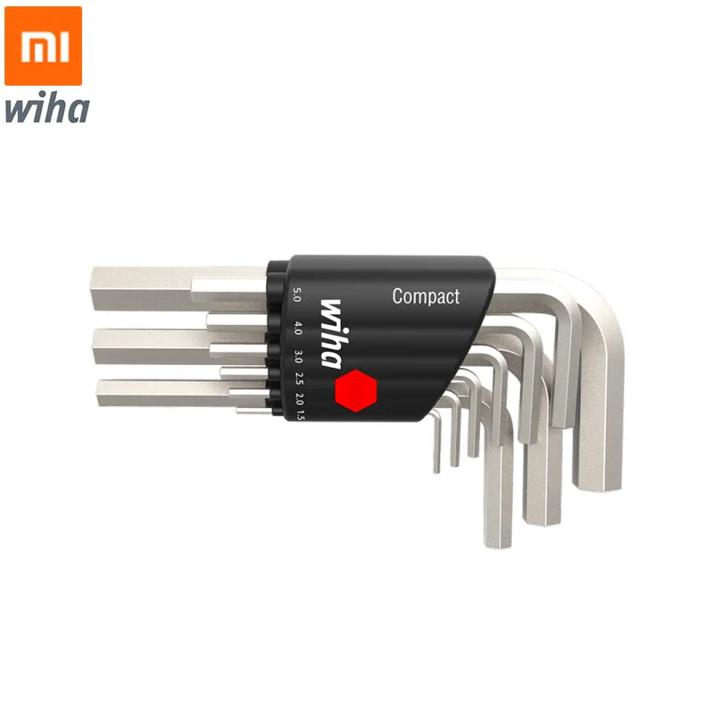 

XIAOMI Wiha Inner Hexagonal Wrench Kit 9 Pieces Common Sizes Wrench Set Mini Portable Pocket Set Repair Tools with Clip