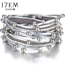 17KM Design Fashion Bead Multiple Layers Charm font b Bracelet b font For font b Women