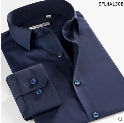 Мужские хлопковые рубашки размера плюс XS-5XL 6XL, мужские рубашки с длинным рукавом, мужская одежда SFL4A47 - Цвет: sfl4a130b
