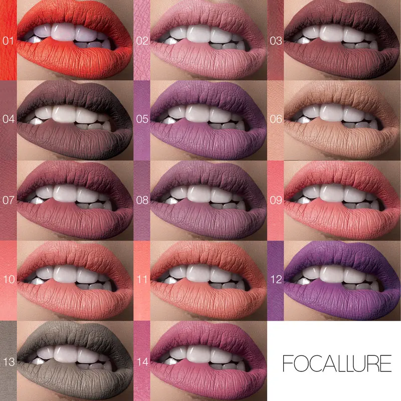 FOCALLURE-Long-Lasting-But-not-Dry-Matte-Makeup-Lip-Gloss-Keep-24-Hours-Waterproof-Batom-Tint - 