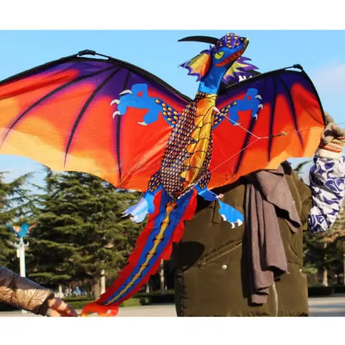 3D Dinosaur Kite Single Line With Tail Family Outdoor Sports Toy