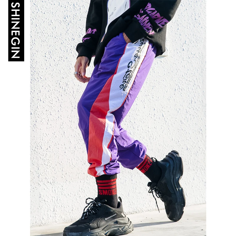 

SHINEGIN Cargo Pants Men Casual Harem Joggers Harajuku Streetwear Hip Hop Fashion Tactical Trousers Quick Dry Sweatpants 252W