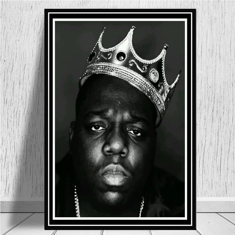 Известный B.I.G Biggie Smalls Тупак Шакур раппер король художественный постер Картина Настенная картина домашний декор, плакаты и принты - Цвет: 0004