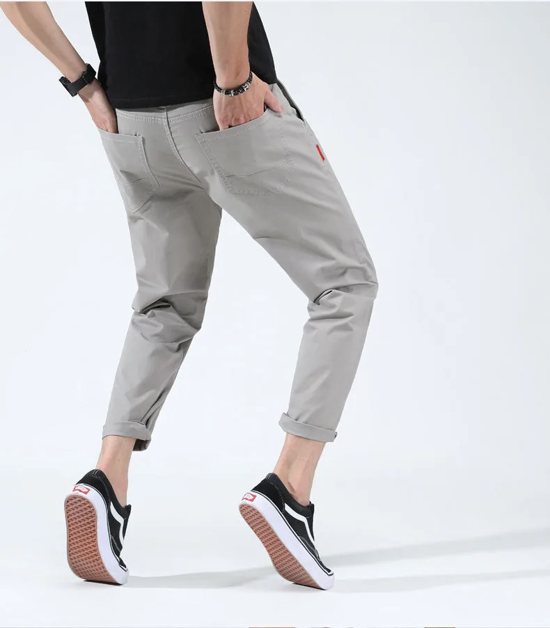 Summer Autumn Mens Casual Pants Harem Trousers Working Joggers Stretch Comfortable Full Length Pants Fashion Plus Size 28-48