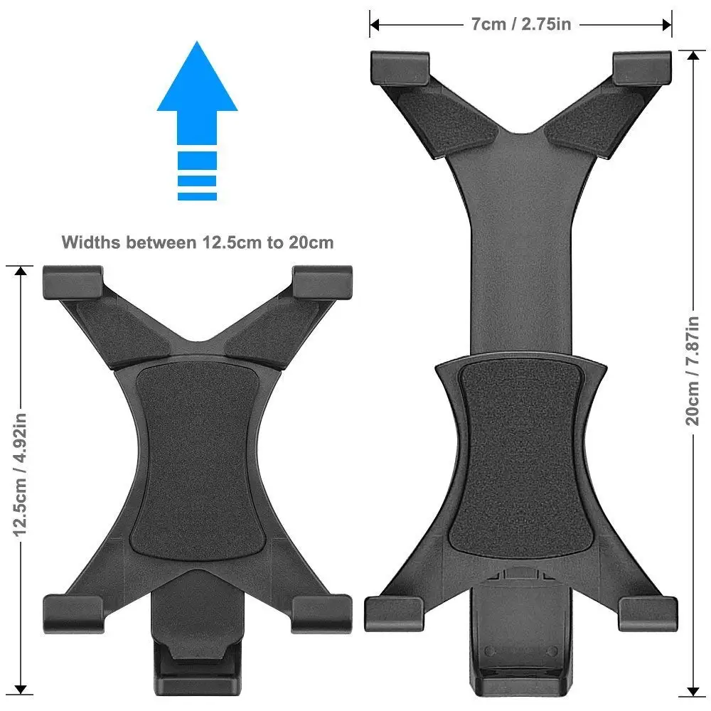 Universal Tablet Tripod Mount Adapter Clamp Holder for Apple iPad 2,3,4,Air, Air2,iPad Mini 1st,2,3, Samsung Galaxy Tab,Tab 2,Tab 3,Tab 4, Tab Pro, Tab S,Microsoft Surface, Google Nexus etc. 2