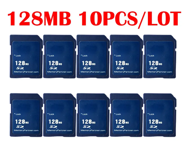 10 шт./лот карты памяти SD Card 128 МБ Mini SD для оптового поставщика с Высокое качество Новые недорогие