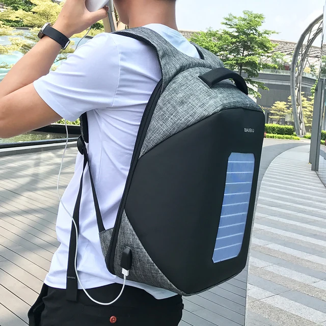 Solar Powered USB Charging Backpack 4
