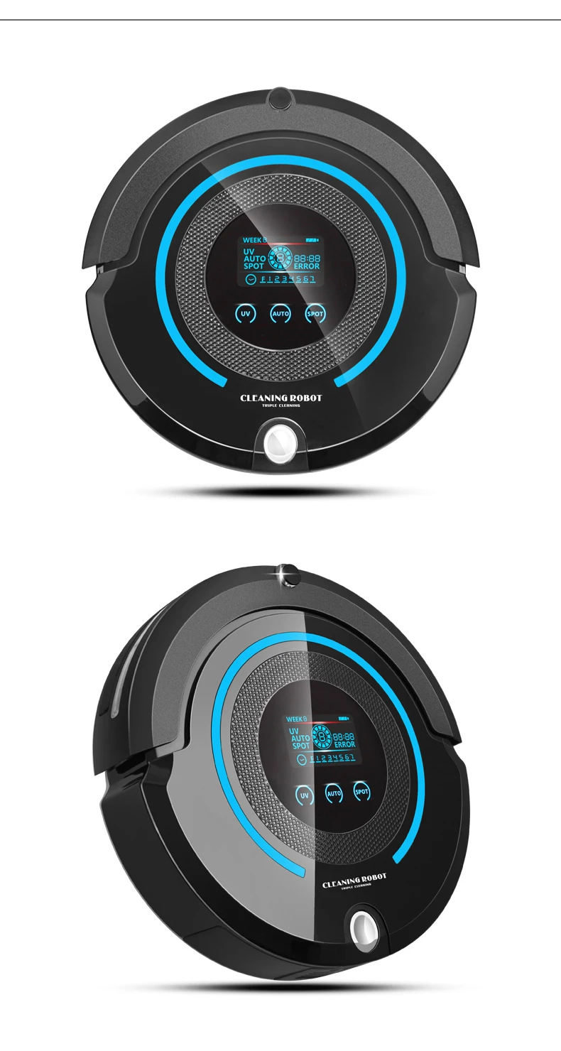 Из России) самый мощный последний робот пылесос А338 с тряпокй, настройка времени уборки виртуальная стена,подметание, авто подзарядка,УФ лампа,LCD экран, фильтр HEPA, робот пылеосс для дома,колесо щетка