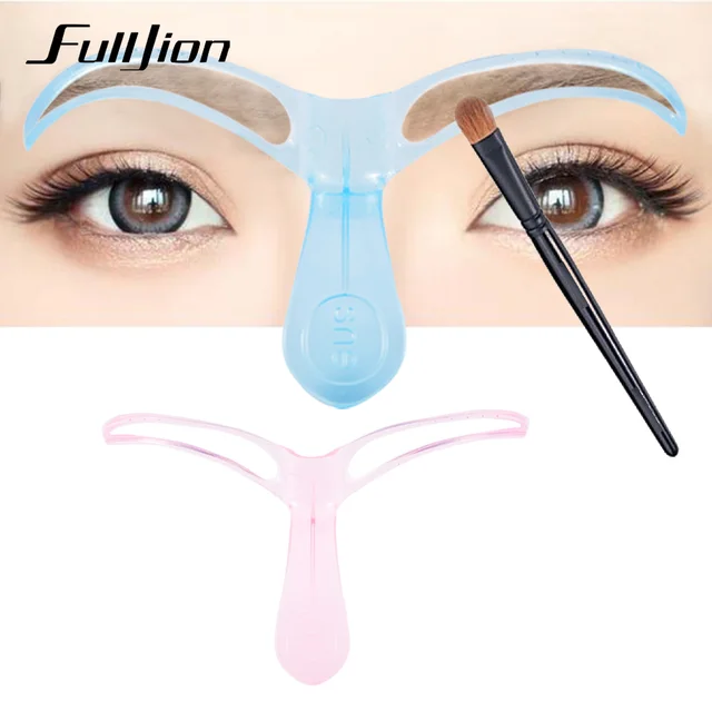 Best Price Fulljion 1Pcs Eyebrow Stencils Template DIY Eye Brow Grooming Shaping Eyebrow Shaper Ruler Beauty Woman Makeup Tool Random Color