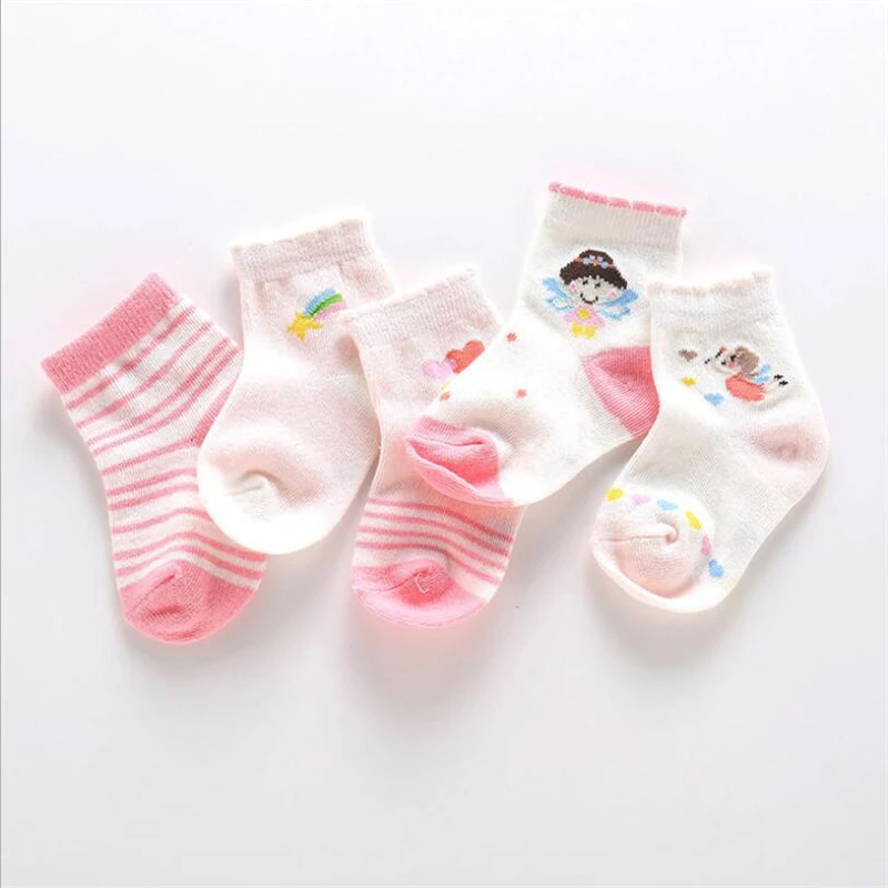 5 пар детских носков летние носки для малышей хлопковые носки для маленьких девочек вязаные милые детские спортивные носки