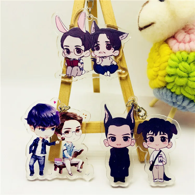 

1pcs Anime Keychain ZhenHun Acrylic Keychain Portachiavi Keyring Pendant